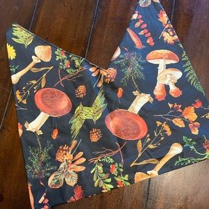 Organic cotton small bento origami handmade bag